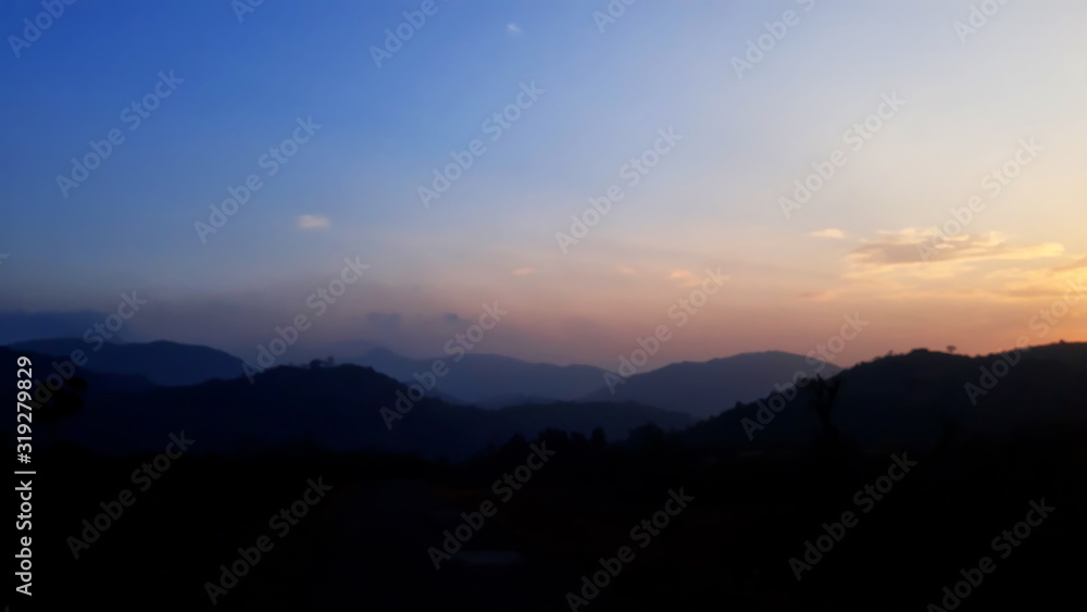 Obraz premium sunset in the mountains