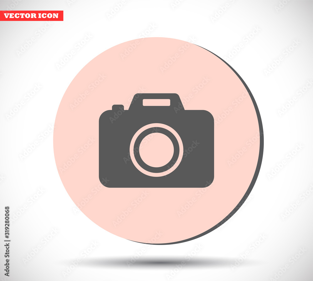 Camera vector icon , lorem ipsum Flat design Camera vector icon , lorem ipsum Flat design