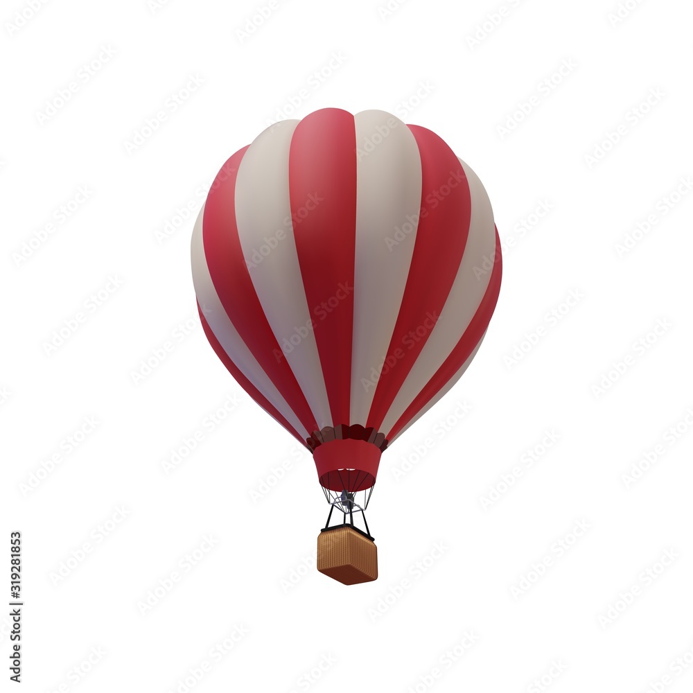 Fototapeta premium Hot air balloon isolated on a white background. Vector.