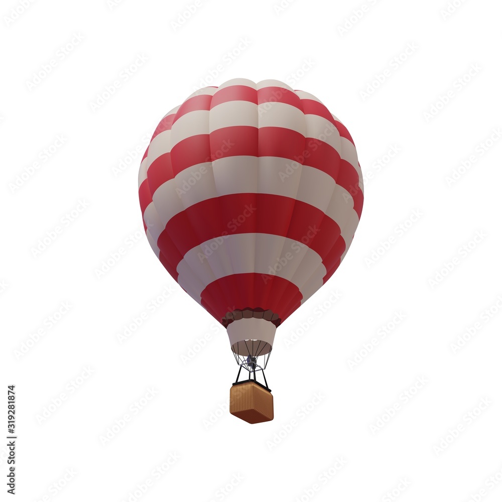 Fototapeta premium Hot air balloon isolated on a white background. Vector.