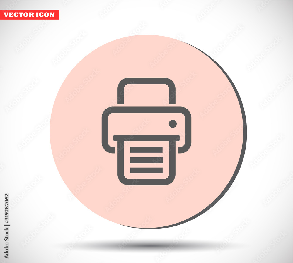 Printer vector icon , lorem ipsum Flat design Printer vector icon , lorem ipsum Flat design