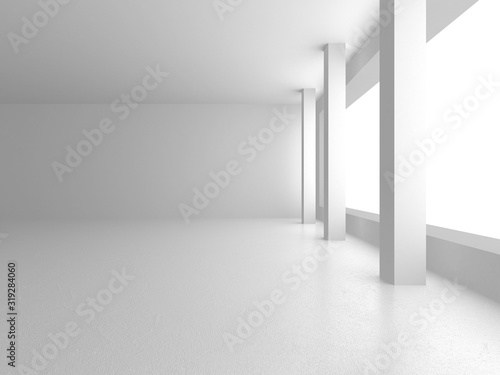 Futuristic White Architecture Design Background