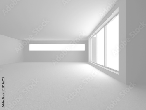 Futuristic White Architecture Design Background