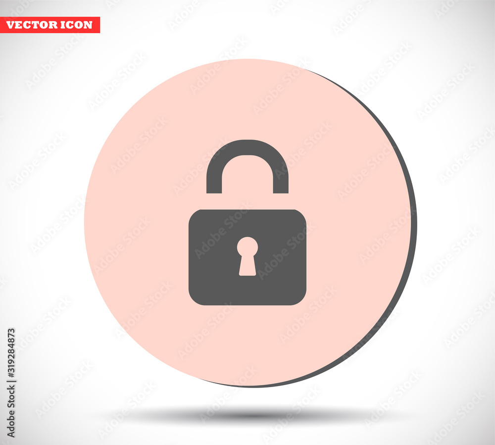 Lock - vector icon , lorem ipsum Flat design Lock - vector icon , lorem ipsum Flat design