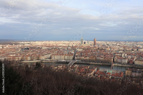 La ville de Lyon vue depuis la colline de Fourvière - Ville de Lyon - Département du Rhône - France