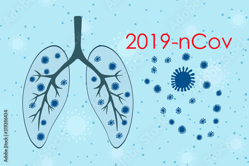 Medical genetics bacteriological Microorganism background. Wuhan Chinese Coronavirus 2019-nCoV. Pneumonia. Bacteria Biology Organisms. Virus infection epidemic sick. Health background. Sick lungs.