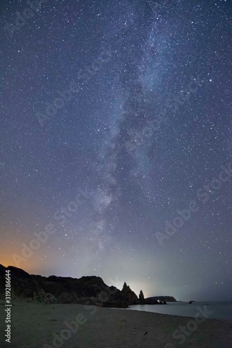 View of the Milky Way on a Beach in Sardinia