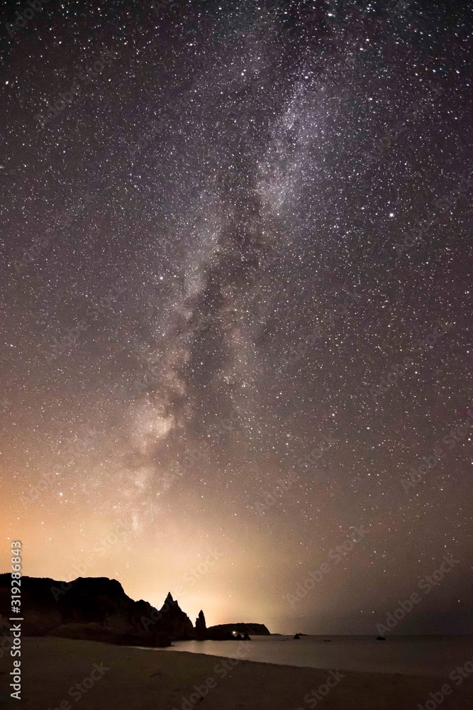 View of the Milky Way on a Beach in Sardinia View of the Milky Way on a Beach in Sardinia