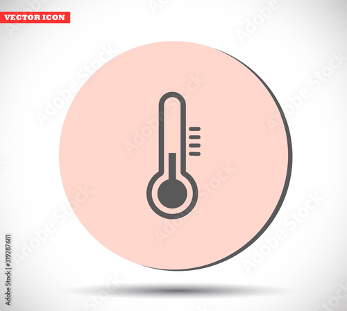Thermometer vector icon , lorem ipsum Flat design