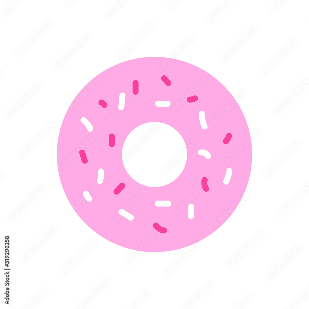 Obraz premium Donut graphic illustration pink