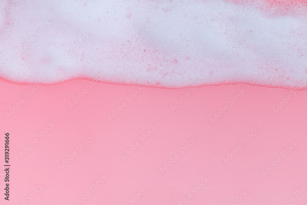 Fototapeta premium Pink foam bubbles background