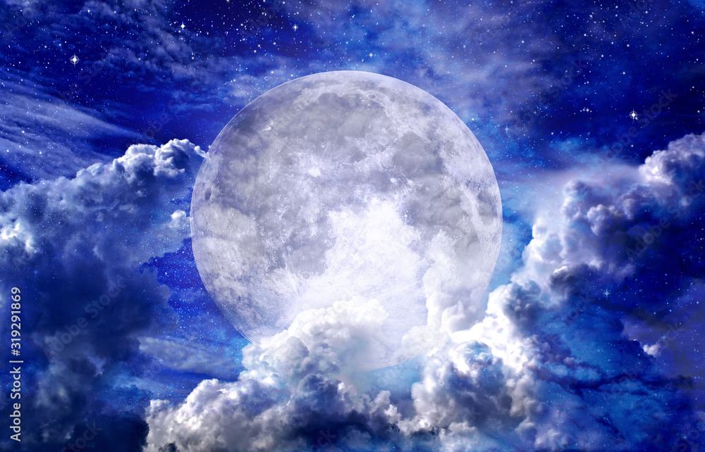 Obraz premium moon and clouds