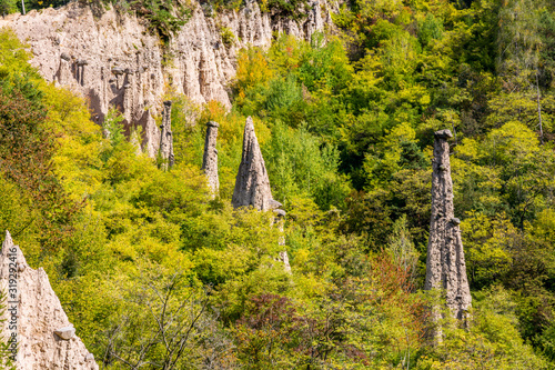 Natural pyramids created by erosion near Segonzano (IT)