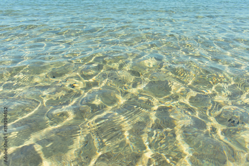 Crystal seawater, seabed, texture, top view Crystal seawater, seabed, texture, top view