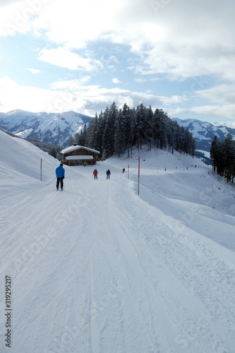 Skiabfahrt von der Steinbockalm nach Maria Alm