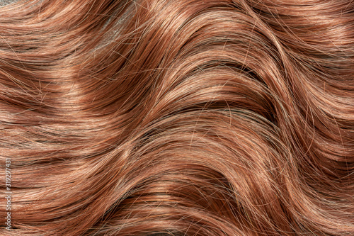 Beautiful wavy hair texture, brown hair