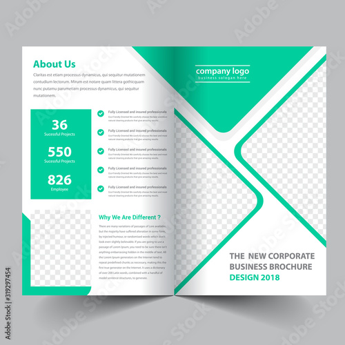 corporate business bifold brochure template