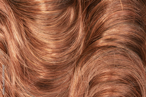 Beautiful wavy hair texture, brown hair