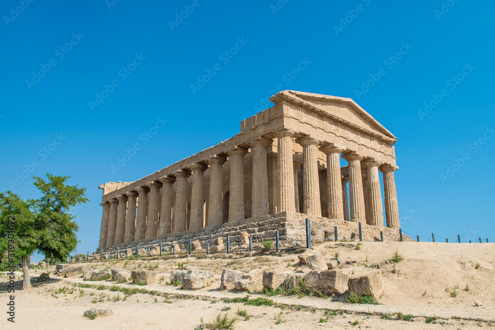 Temple of Concord in the Valley of the Temples of Agrigento, Sicily, Italy