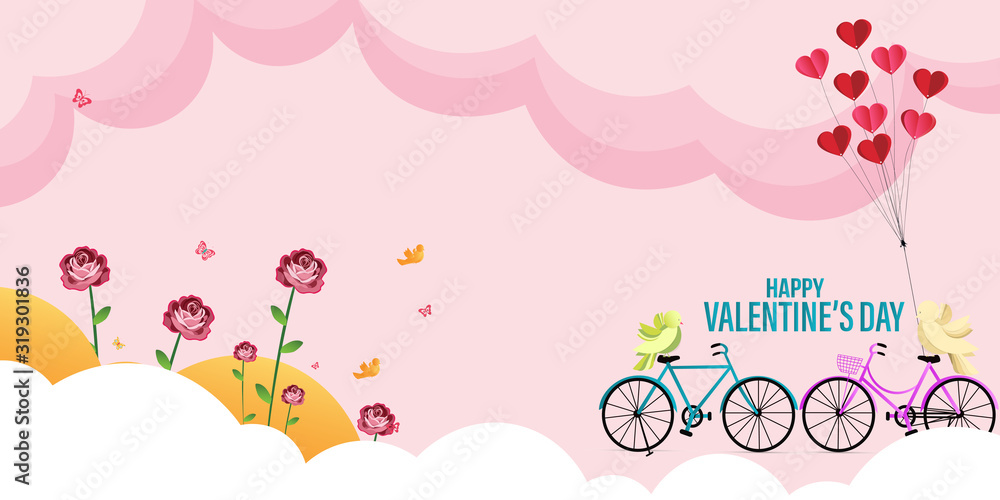 illustration of love and valentine day, paper art and digital craft style. illustration of love and valentine day, paper art and digital craft style.
