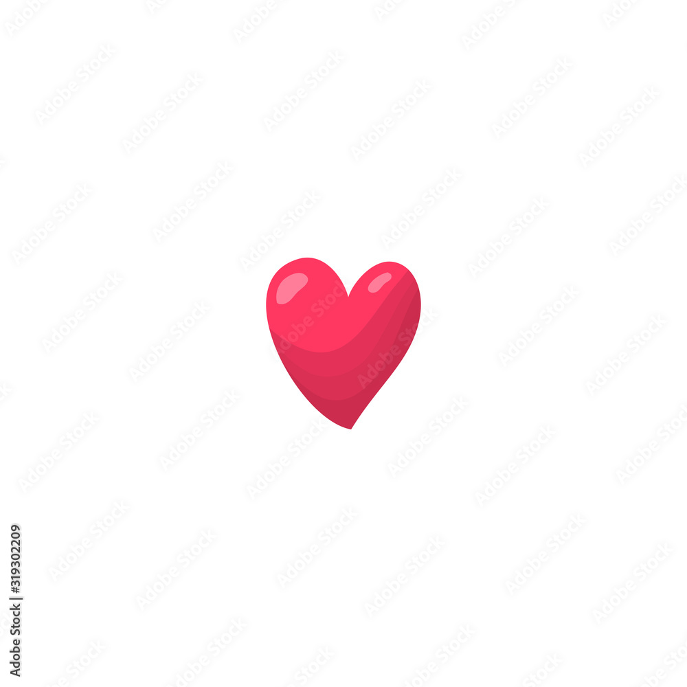 Icon of red hearts. Vector isolated illustration.