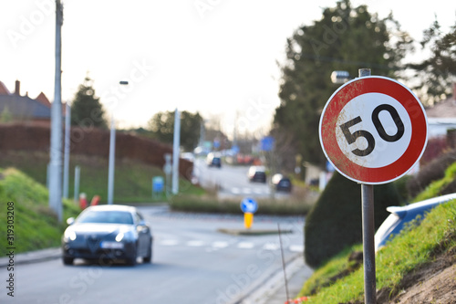 50 vitesse signalisation photo