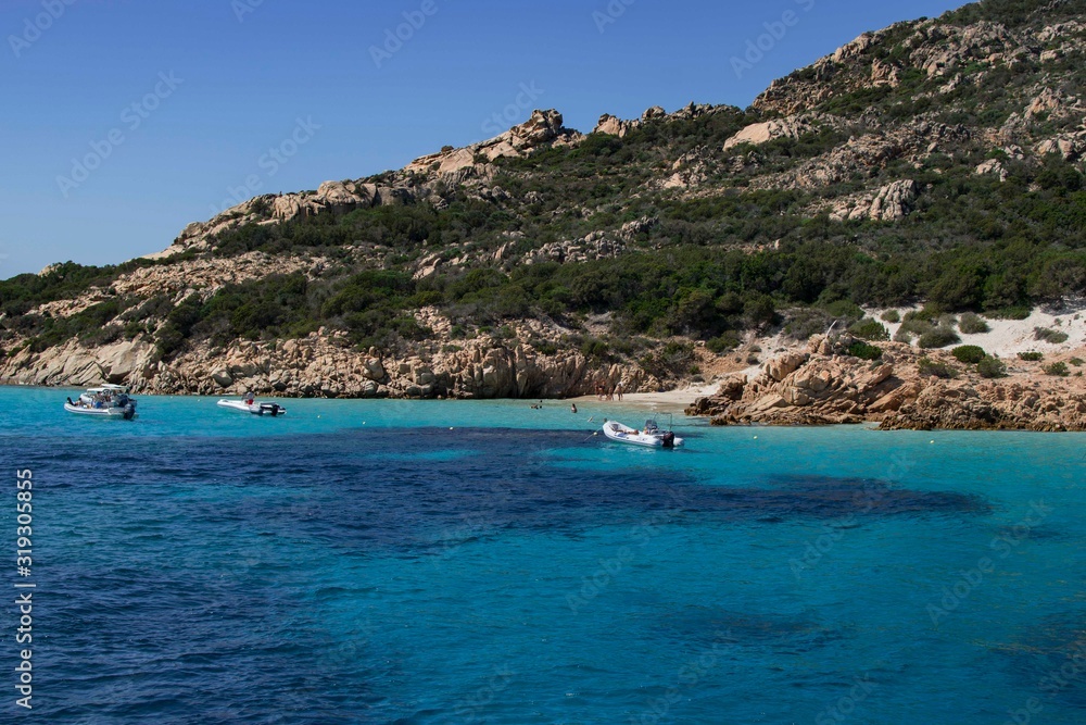 View of the Maddalena Archipelago in Sardinia