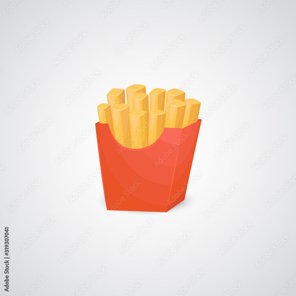 French fries vector art.