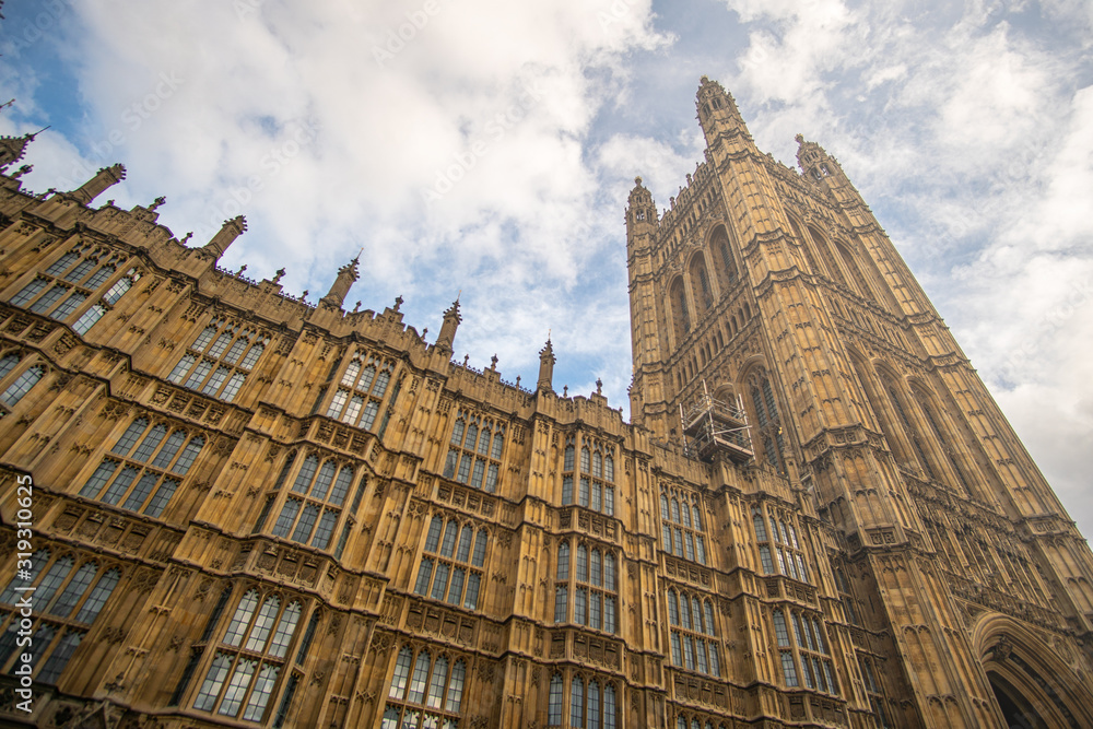 Palace of Westminster from below