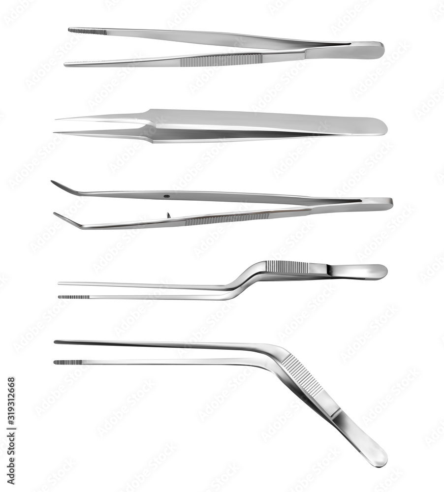 Tweezers surgical free 3D model