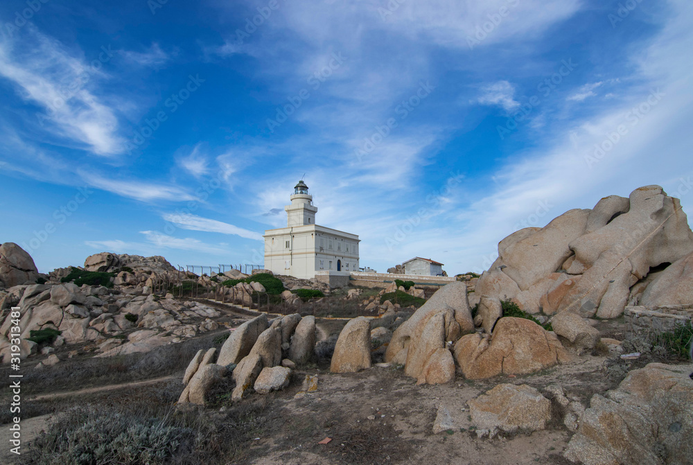Lighthouse of Capo Testa in Sardinia Lighthouse of Capo Testa in Sardinia