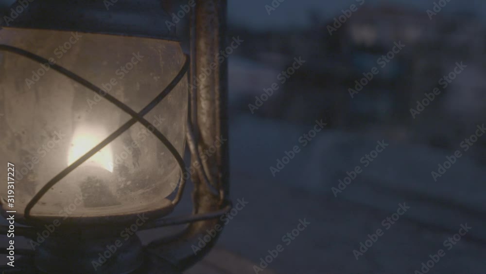 old gasoline lamp on sea background old gasoline lamp on sea background
