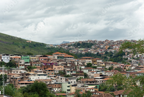 MARIANA, MINAS GERAIS, BRAZIL - DECEMBER 23, 2019: Panoramic view of Mariana city in Minas Gerais, Brazil.