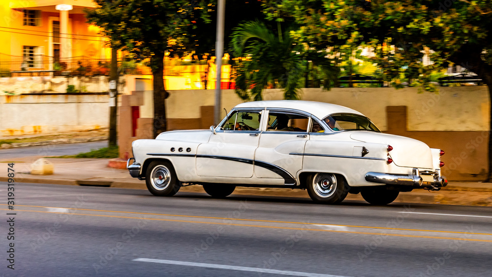 Havana, Cuba. American classic car on the streets of the capital.