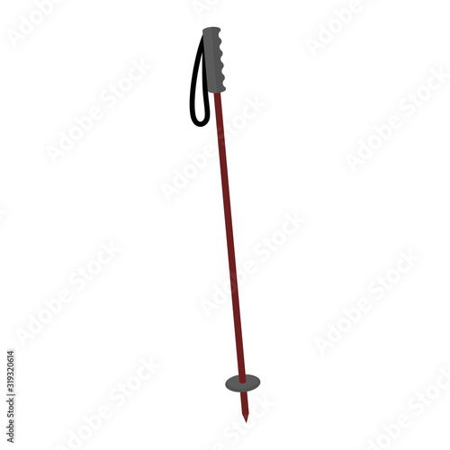 Isolated ski pole image