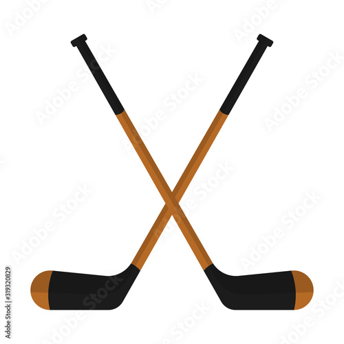 Isolated hockey sticks