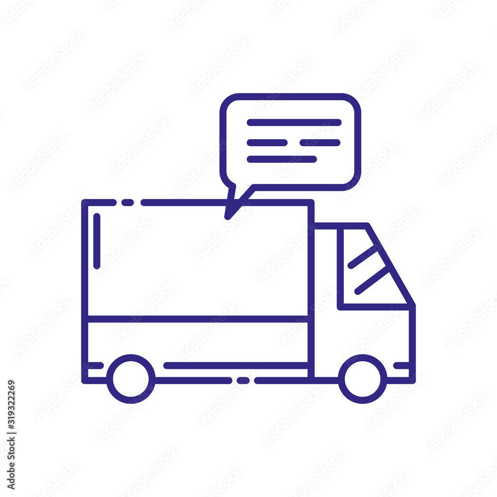 Isolated delivery truck and bubble vector design Isolated delivery truck and bubble vector design