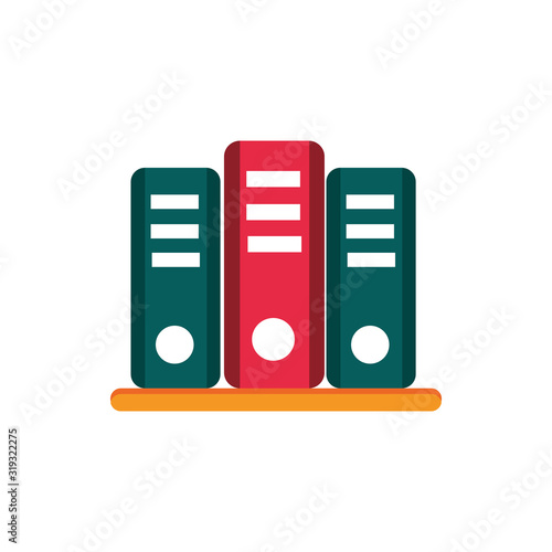 binders archive shelf education school icon design