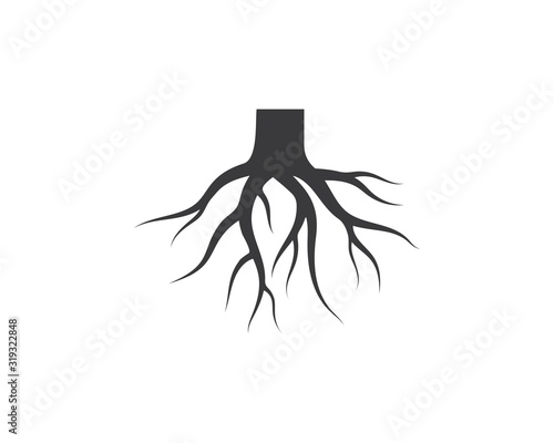 tree roots vector icon illustration design