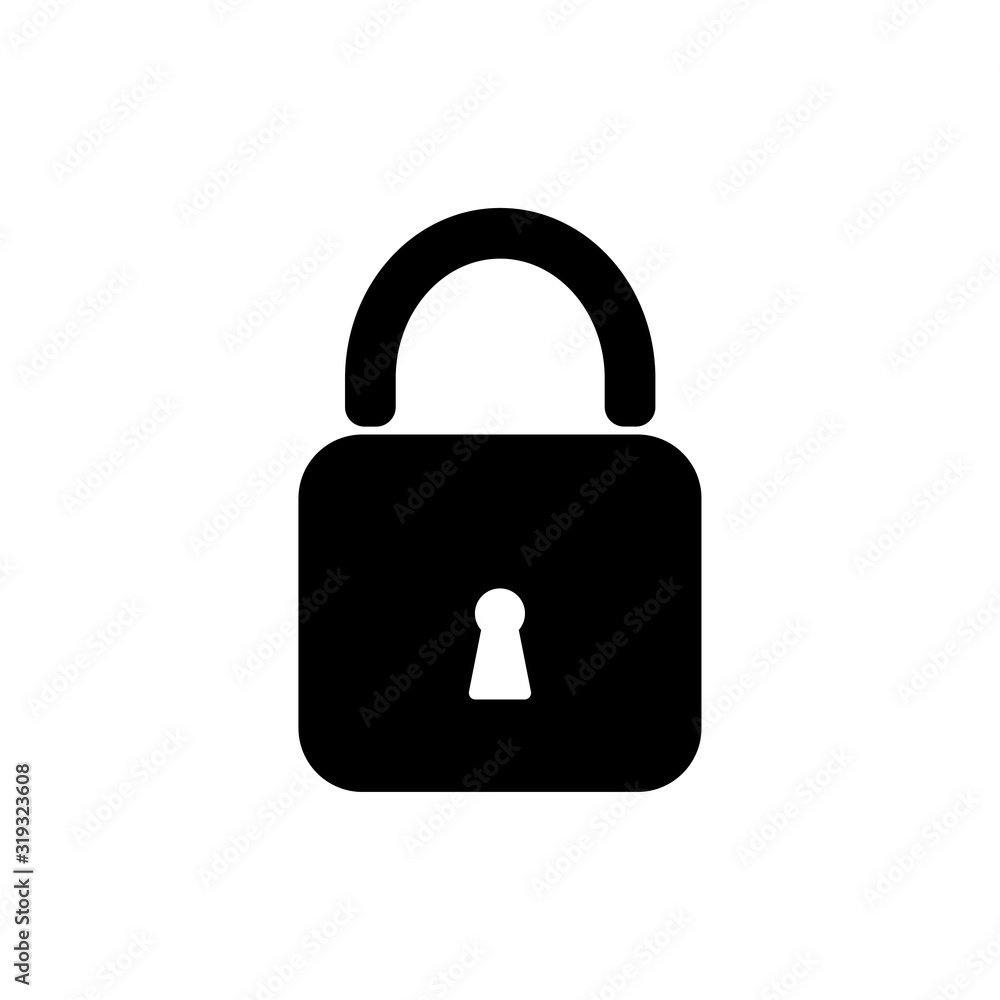 Lock icon. Flat design style. Vector EPS10. Lock icon. Flat design style. Vector EPS10.
