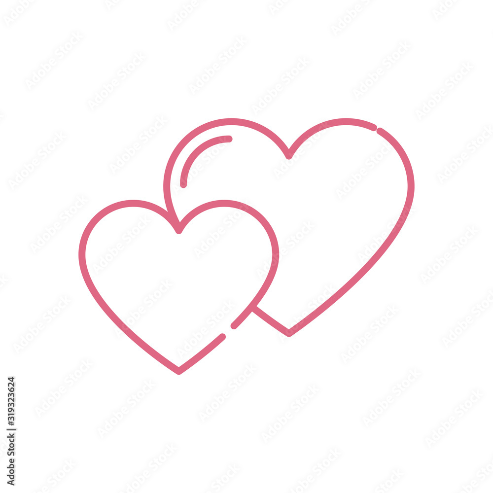 Isolated hearts icons vector design