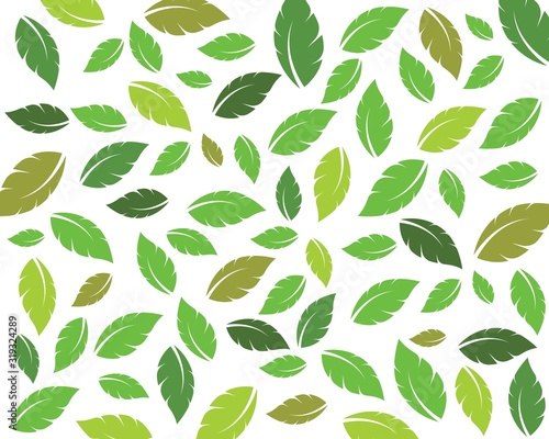 green leaf ecology nature element background vector icon of go green