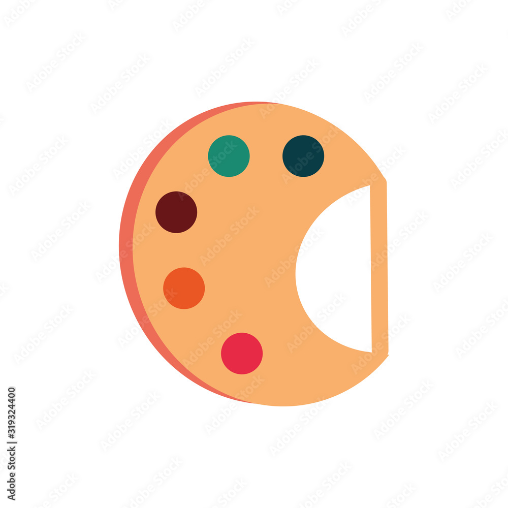 Obraz premium palette color artistic education school icon design