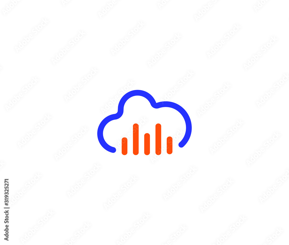 sound cloud Logo icon design element sound cloud Logo icon design element