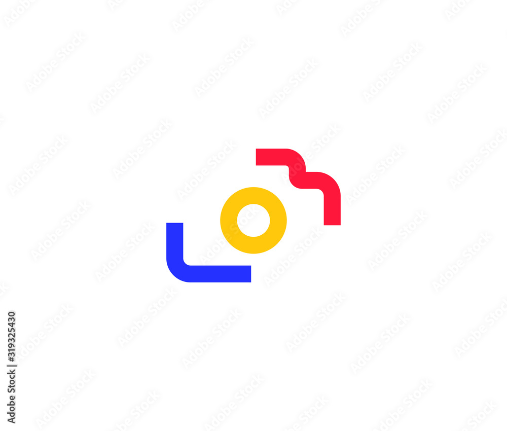 Camera lens logo icon minimal emblem design template Camera lens logo icon minimal emblem design template