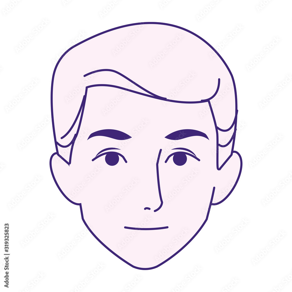 cartoon man face icon, flat design cartoon man face icon, flat design