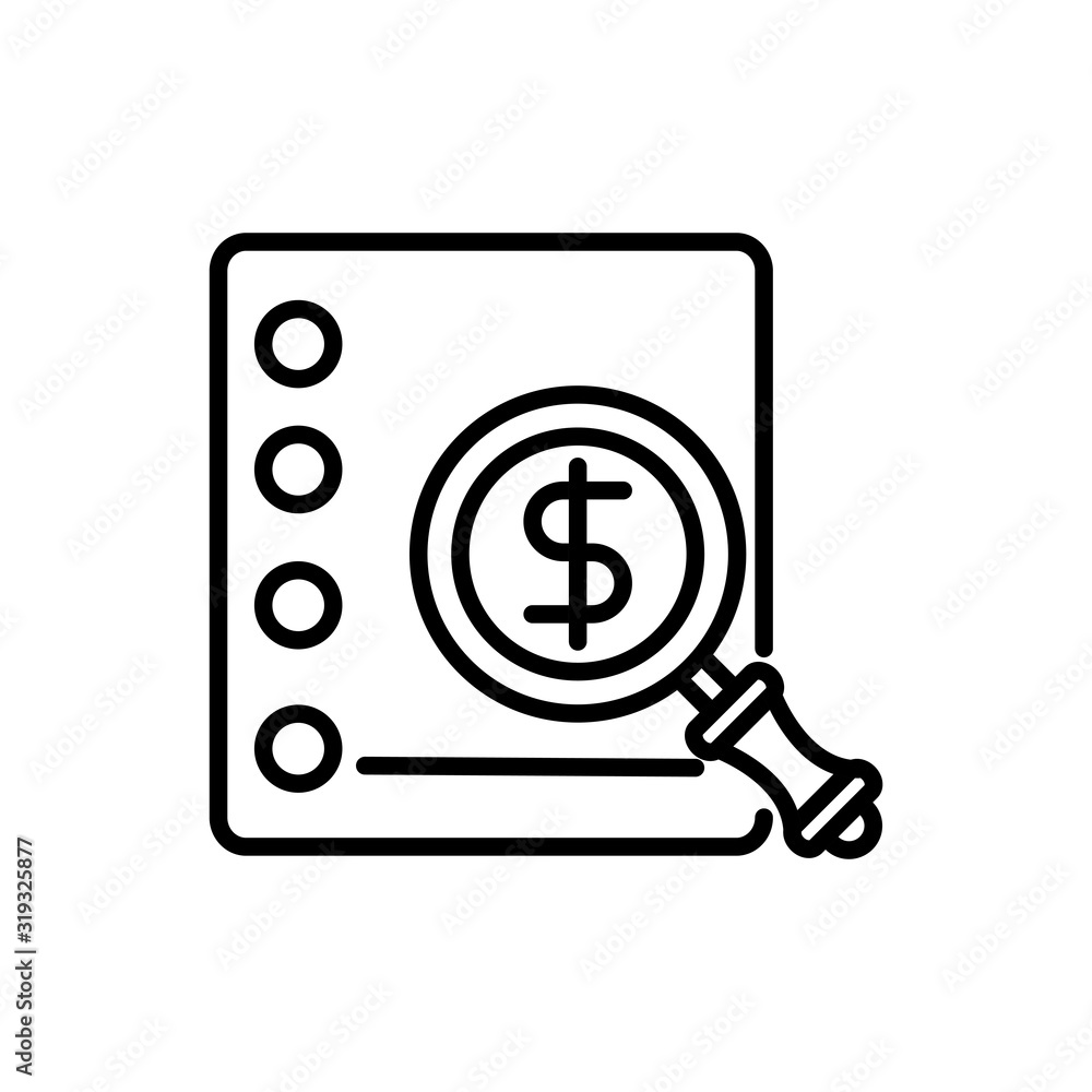 bill magnifier business cash money line design bill magnifier business cash money line design