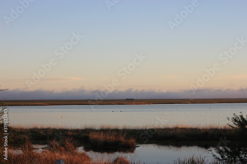 sunset over lake