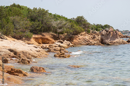 stones on Liscia Ruja beach on Sardinia