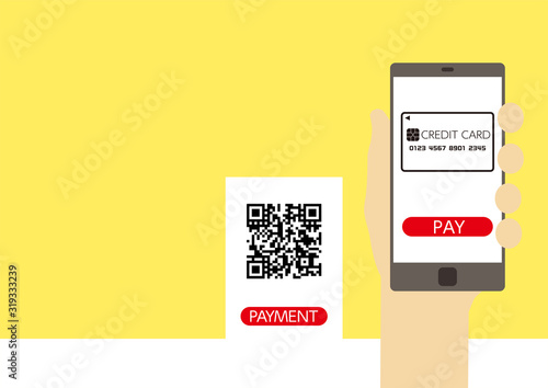 キャッシュレス決済とスマホと手